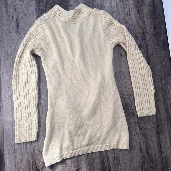 Y2K Cream Cable Knit Sweater Tunic - Picture 5 of 5